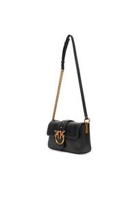 Pinko - PINKO Torebka Love One Mini Slouchy Fl PE 25 PLTT 104340 A2C2 Czarny. Kolor: czarny. Materiał: skórzane #4