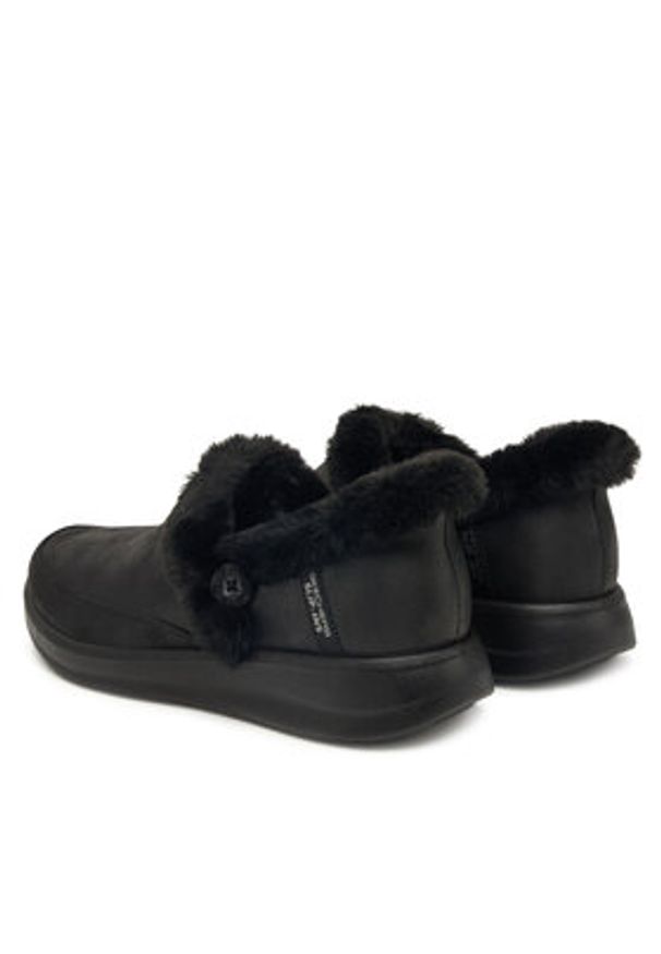 skechers - Skechers Kapcie Cozy Escape 168114/BBK Czarny. Kolor: czarny. Materiał: skóra