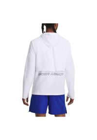 Kurtka do biegania męska Under Armour Storm Run Hooded. Kolor: biały. Sport: bieganie