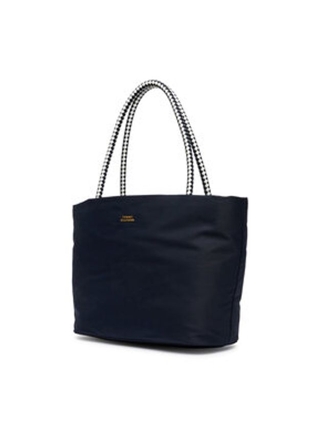 TOMMY HILFIGER - Tommy Hilfiger Torebka Th Marina Hobo/Tote Nylon AW0AW18862 Granatowy. Kolor: niebieski