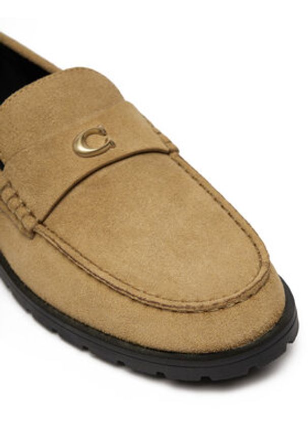 Coach Loafersy Jocelyn CZ376 Beżowy. Kolor: beżowy. Materiał: zamsz, skóra