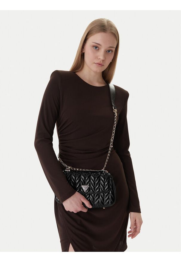 Guess Torebka Cheryl HWTQ97 20210 Czarny. Kolor: czarny. Materiał: skórzane