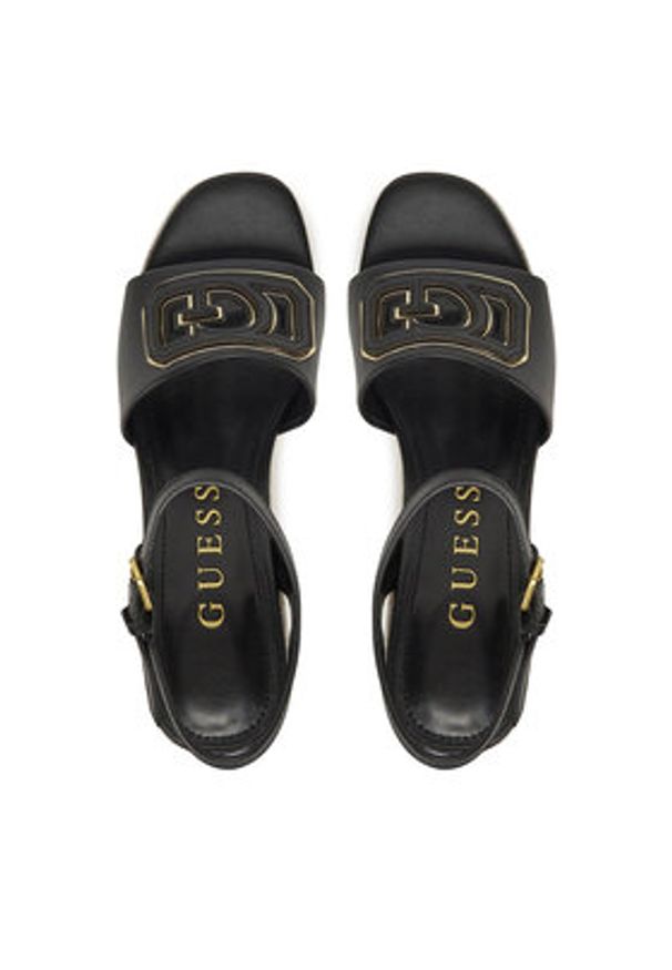 Guess Espadryle FLJFML LEA03 Czarny. Kolor: czarny. Materiał: skóra