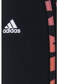Adidas - adidas - Legginsy HE7017. Kolor: czarny. Materiał: bawełna. Wzór: nadruk #4