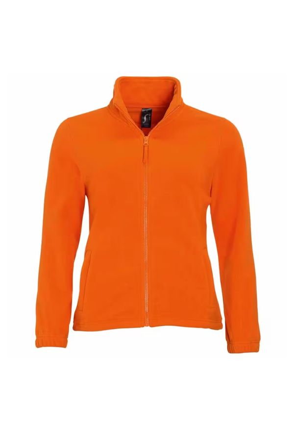 SOL'S - Damska Bluza Polarowa North Fleece Jacket. Kolor: żółty, pomarańczowy, wielokolorowy. Materiał: polar. Sezon: zima