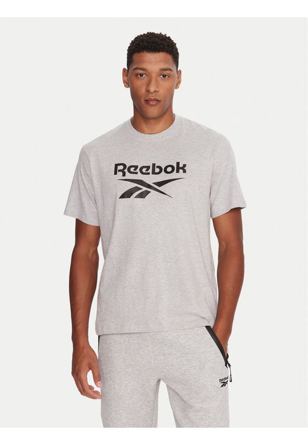 Reebok T-Shirt RK25141CCM Szary Regular Fit. Kolor: szary. Materiał: bawełna