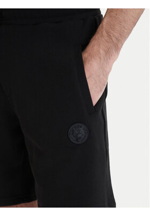Plein Sport Szorty sportowe SAFC MJT2789 STE003N Czarny Regular Fit. Kolor: czarny. Materiał: bawełna. Styl: sportowy