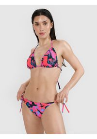 4f - 4F Góra od bikini damska - różowa XL. Kolor: różowy. Materiał: materiał, włókno, syntetyk, elastan