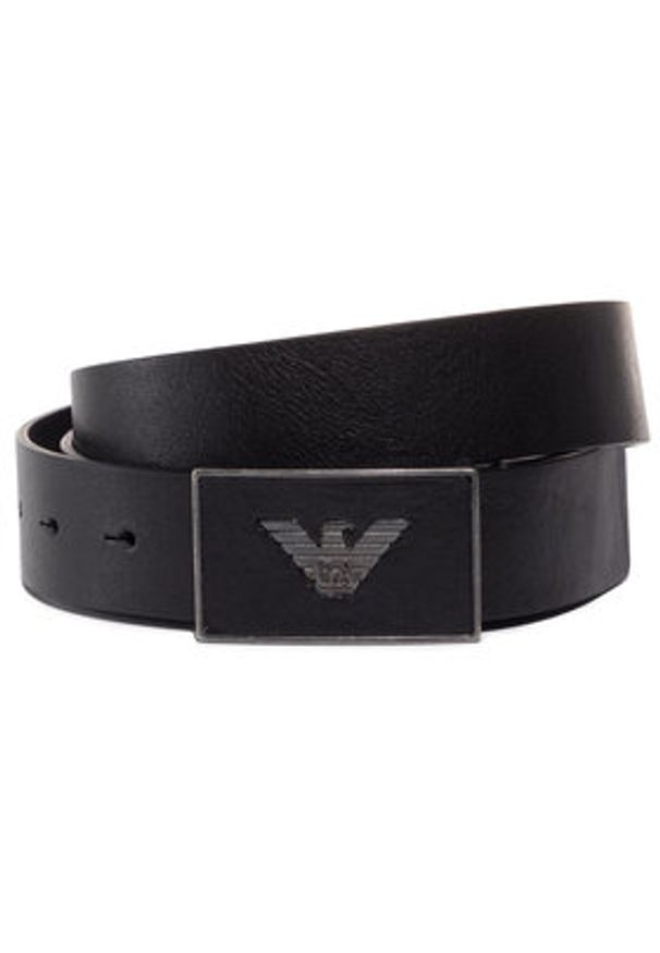 Emporio Armani Pasek Męski Y4S196 YDC0G 80001 Czarny. Kolor: czarny. Materiał: skóra