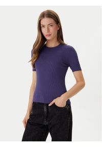 Calvin Klein T-Shirt LV044D246G Fioletowy Slim Fit. Kolor: fioletowy #1