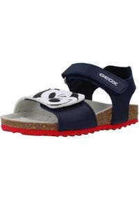 Geox - Sandały GEOX B SANDAL CHALKI BOY Biały. Kolor: niebieski, wielokolorowy, biały. Materiał: syntetyk, tkanina. Sezon: lato