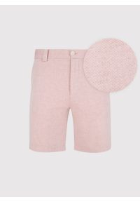 Pako Lorente - PAKO LORENTE - Różowe szorty męskie z lnem. Okazja: na co dzień. Kolor: szary, różowy. Materiał: len. Sezon: lato. Styl: casual #8