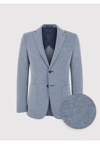 Pako Lorente - PAKO LORENTE - Niebieska marynarka z dzianiny. Kolor: niebieski. Materiał: dzianina. Sezon: wiosna #4