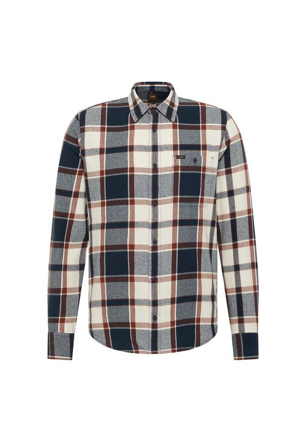 Lee - MĘSKA KOSZULA KRATA LEE LEESURE SHIRT BLUE 112355726
