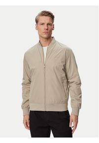 Calvin Klein Kurtka bomber LV040FM512 Beżowy Regular Fit. Kolor: beżowy. Materiał: syntetyk #1