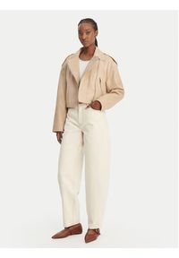 BOSS Kurtka skórzana C_Salace 50554143 Beżowy Regular Fit. Kolor: beżowy. Materiał: skóra #4