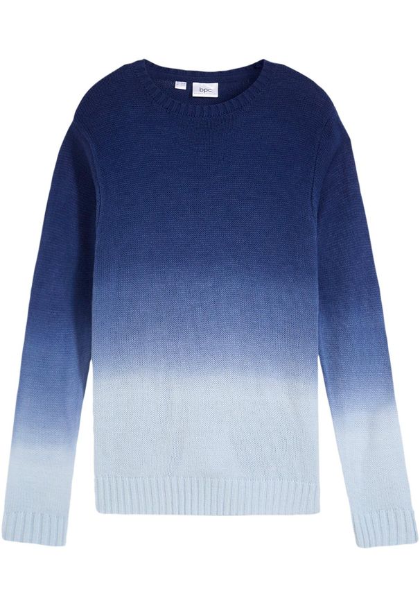 bonprix - Sweter w cieniowanym kolorze. Kolor: niebieski