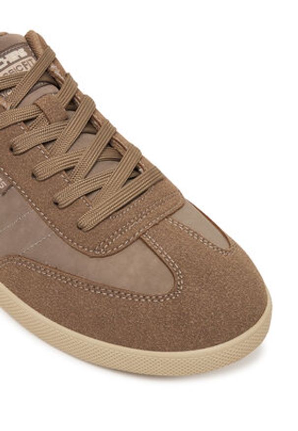 skechers - Skechers Sneakersy Placer 210824/TPE Beżowy. Kolor: beżowy. Materiał: zamsz, skóra