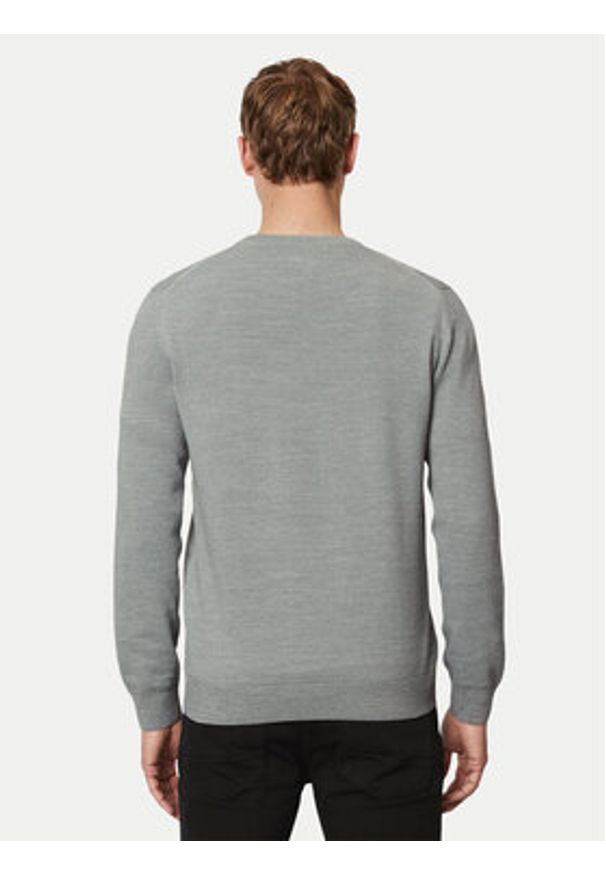 Marc O'Polo Sweter M26 5023 60074 Szary Regular Fit. Typ kołnierza: polo. Kolor: szary. Materiał: bawełna
