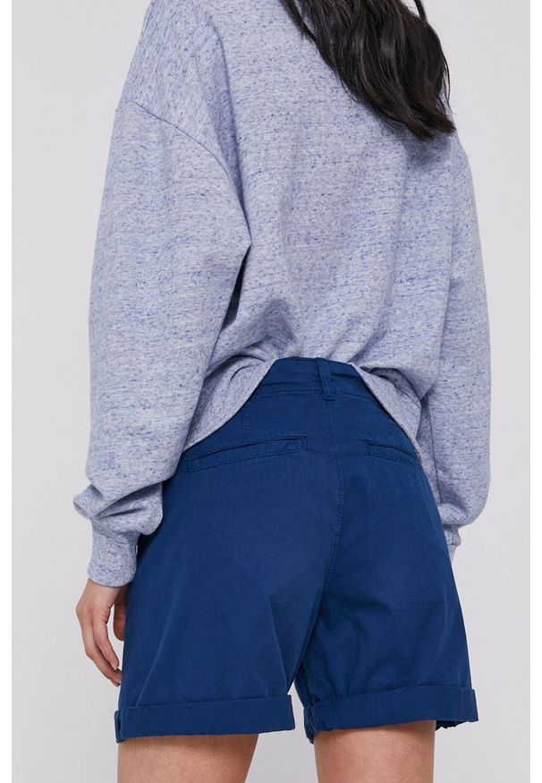 Pepe Jeans - Szorty Junie. Okazja: na co dzień. Kolor: niebieski. Materiał: tkanina. Wzór: gładki. Styl: casual