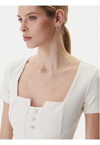 Guess Bluzka W6RP08 KCBO2 Écru Classic Fit. Materiał: syntetyk #3