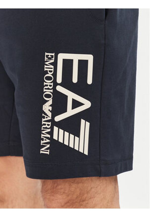 EA7 Emporio Armani Szorty sportowe 7M000232 AF13512 MB122 Granatowy Regular Fit. Kolor: niebieski. Materiał: bawełna. Styl: sportowy