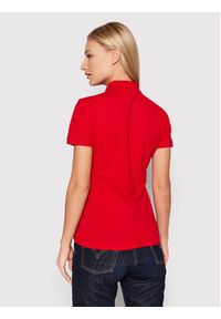 Lacoste Polo PF5462 Czerwony Slim Fit. Typ kołnierza: polo. Kolor: czerwony. Materiał: bawełna #3