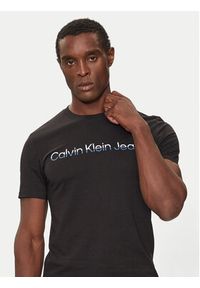 Calvin Klein Jeans T-Shirt Two Tone Institutional J30J325676 Czarny Regular Fit. Kolor: czarny. Materiał: bawełna