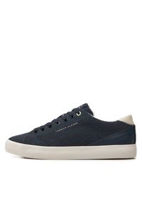 TOMMY HILFIGER - Tommy Hilfiger Tenisówki Th Hi Vulc Low Summer Cvs FM0FM05056 Granatowy. Kolor: niebieski. Materiał: materiał
