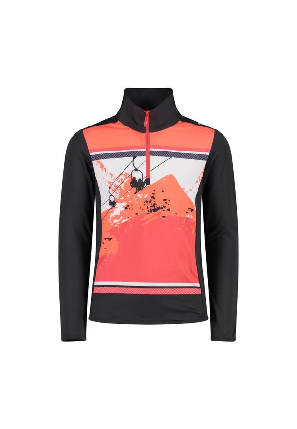 Golf dziecięca turystyczne CMP 34L4615. Typ kołnierza: golf. Kolor: żółty, czarny, wielokolorowy, pomarańczowy. Sezon: zima. Sport: golf