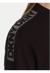 DKNY Sweter P5MSLJ92 Czarny Regular Fit. Kolor: czarny. Materiał: wiskoza #5