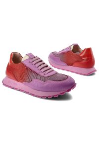 Fioletowe Sneakersy Hispanitas Modne Obuwie Damskie. Okazja: na spacer. Kolor: czerwony. Wzór: kolorowy #7