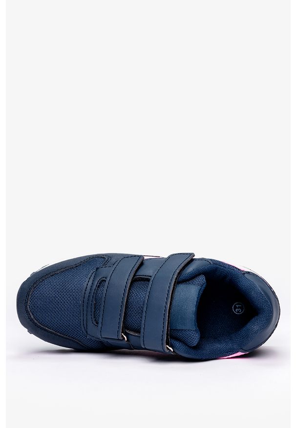 Casu - Granatowe buty sportowe na rzepy casu c912. Zapięcie: rzepy. Kolor: wielokolorowy, różowy, niebieski