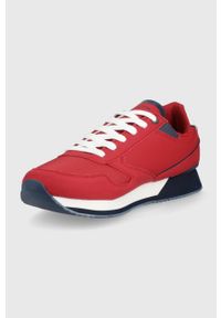 U.S. Polo Assn. buty kolor czerwony. Nosek buta: okrągły. Zapięcie: sznurówki. Kolor: czerwony. Materiał: guma. Obcas: na obcasie. Wysokość obcasa: niski #3