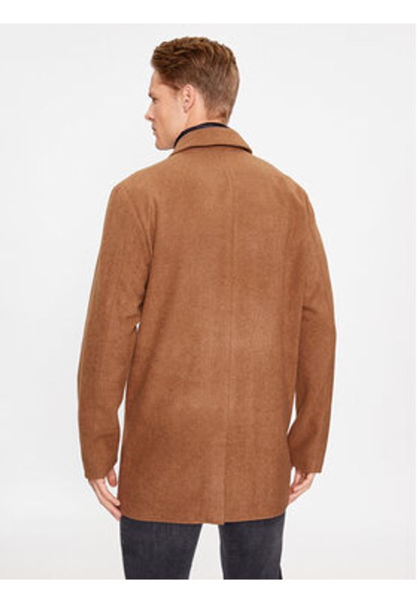 Jack & Jones - Jack&Jones Płaszcz przejściowy 12236160 Brązowy Regular Fit. Kolor: brązowy. Materiał: syntetyk