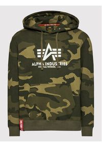 Alpha Industries Bluza Basic 178312C Zielony Regular Fit. Kolor: zielony. Materiał: bawełna #4