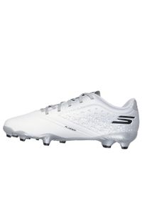 skechers - Dziecięce buty piłkarskie Skechers SKX 1.5 FG. Kolor: biały, szary, wielokolorowy. Model: Skechers Sport. Sport: piłka nożna