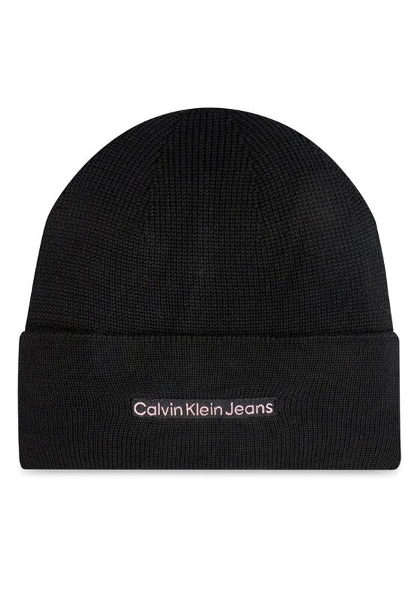 Calvin Klein Czapka Inst Embro K60K612651 Czarny. Kolor: czarny. Materiał: bawełna, materiał