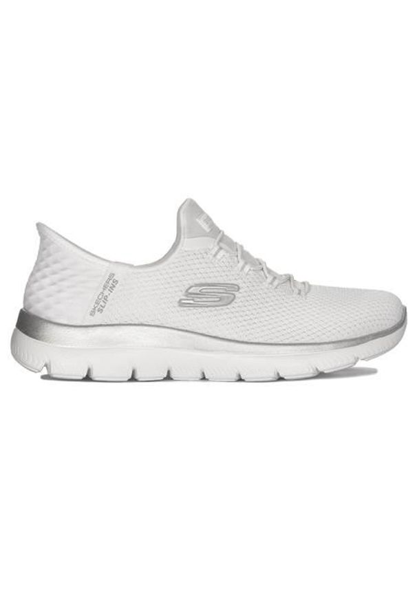 skechers - Buty Sneakers Skumple-Diamond Drea Damskie. Kolor: biały. Materiał: materiał, syntetyk. Szerokość cholewki: normalna. Model: Skechers Sport. Sport: turystyka piesza
