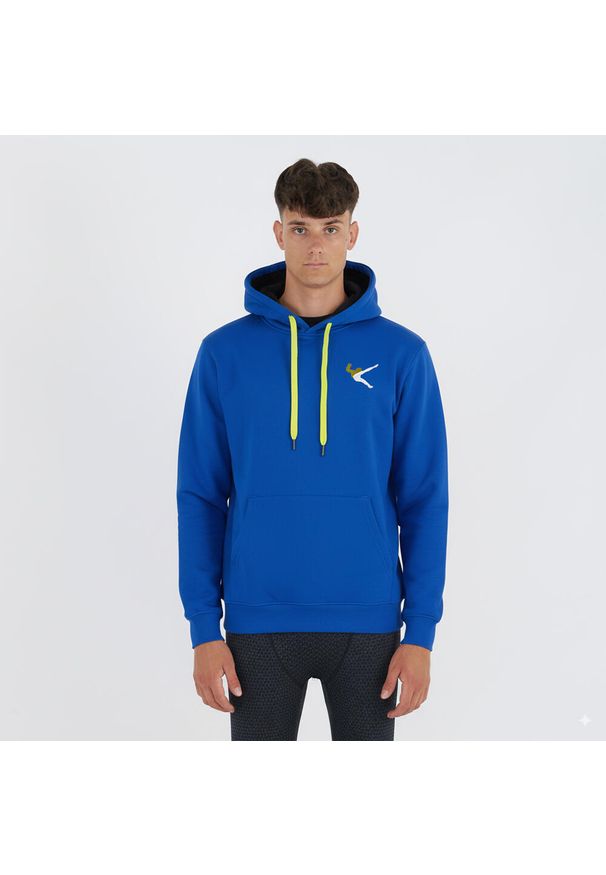 ELPLAYER - Bluza z kapturem z bawełny LIXIS. Typ kołnierza: kaptur. Kolor: niebieski, wielokolorowy, żółty. Materiał: bawełna. Sport: fitness