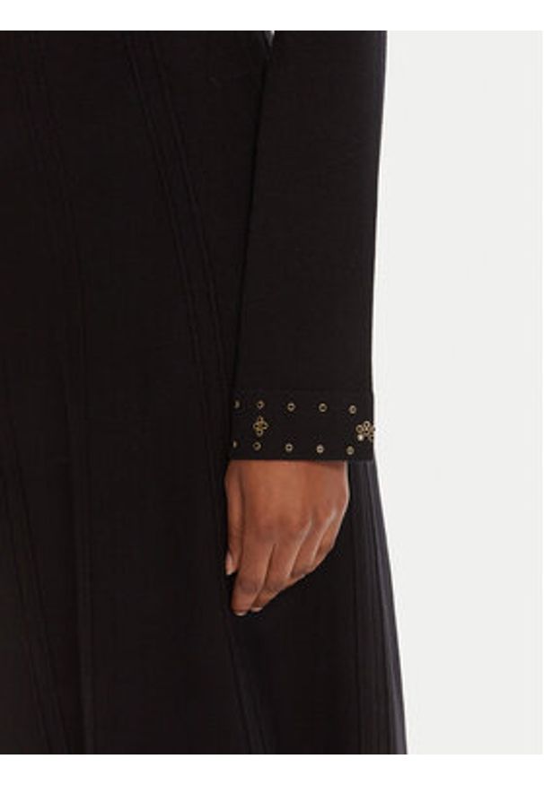 TwinSet - TWINSET Sukienka dzianinowa 252TP3271 Czarny Regular Fit. Kolor: czarny. Materiał: syntetyk