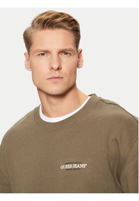Guess Jeans Bluza M4YQ17 K9V31 Khaki Regular Fit. Kolor: brązowy. Materiał: bawełna #4