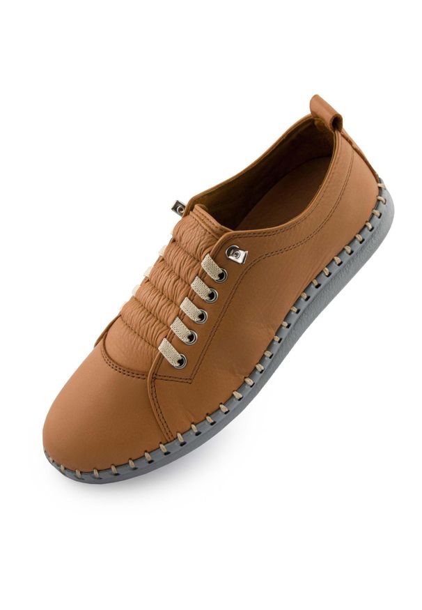 ENELL - Eleganckie skórzane buty dla kobiet Nell M6019 - Rozmiar 39. Kolor: brązowy. Materiał: skóra. Sport: turystyka piesza