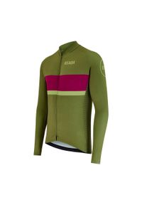 KEADA SPORTS - Męska koszulka rowerowa z długim rękawem - Onwards Two. Kolor: zielony, czerwony, wielokolorowy. Długość rękawa: długi rękaw. Długość: długie