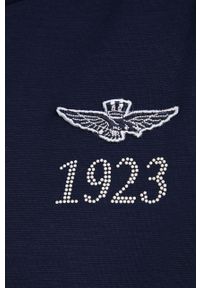 Aeronautica Militare bluza damska kolor granatowy z aplikacją. Okazja: na co dzień. Kolor: niebieski. Wzór: aplikacja. Styl: casual #2