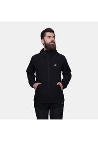 Kurtka męska utralekka softshell Alpinus Arbent. Kolor: czarny. Materiał: softshell