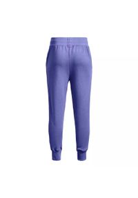 Spodnie dresowe dziewczęce Under Armour Rival Fleece LU Joggers. Kolor: fioletowy. Materiał: dresówka