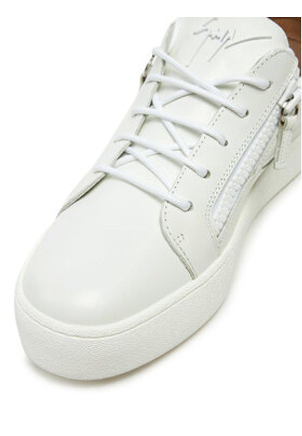 Giuseppe Zanotti Sneakersy RU40035 Biały. Kolor: biały. Materiał: skóra