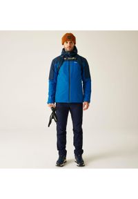 Regatta - Kurtka męska zimowa ocieplana Thornridge. Kolor: niebieski. Materiał: tkanina, puch. Sezon: zima. Sport: turystyka piesza #1