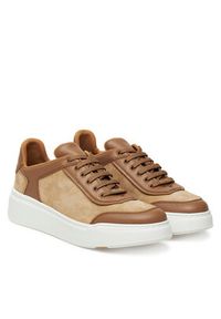 Max Mara Sneakersy Maxi 2524766071650 Brązowy. Kolor: brązowy. Materiał: zamsz, skóra #4